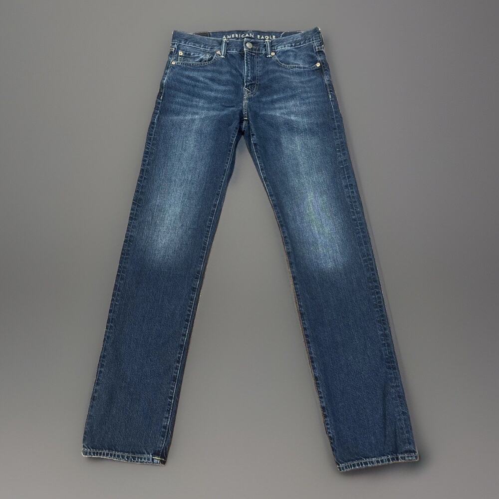 American Eagle Jeans Men 32x36 Blue Original Straight Classic Casual Stretch